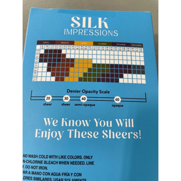 Silk Impressions Pantyhose Size XXXL Control Top High Waist 4 Pair 20 Denier NEW - Picture 5 of 7